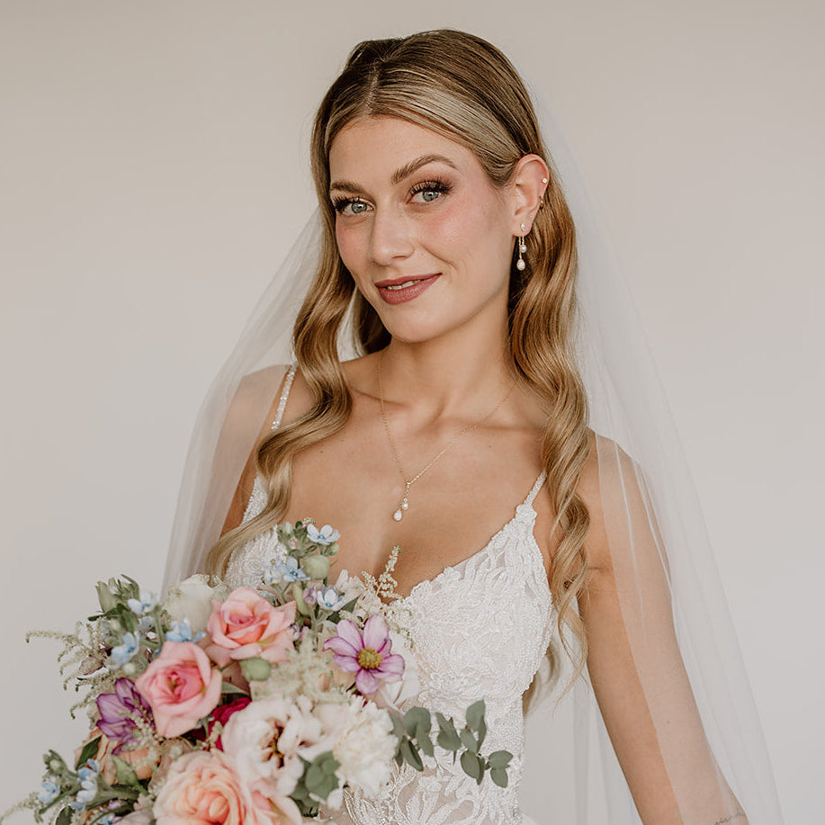 Elaine | Brautschmuck Set mit echter Perle