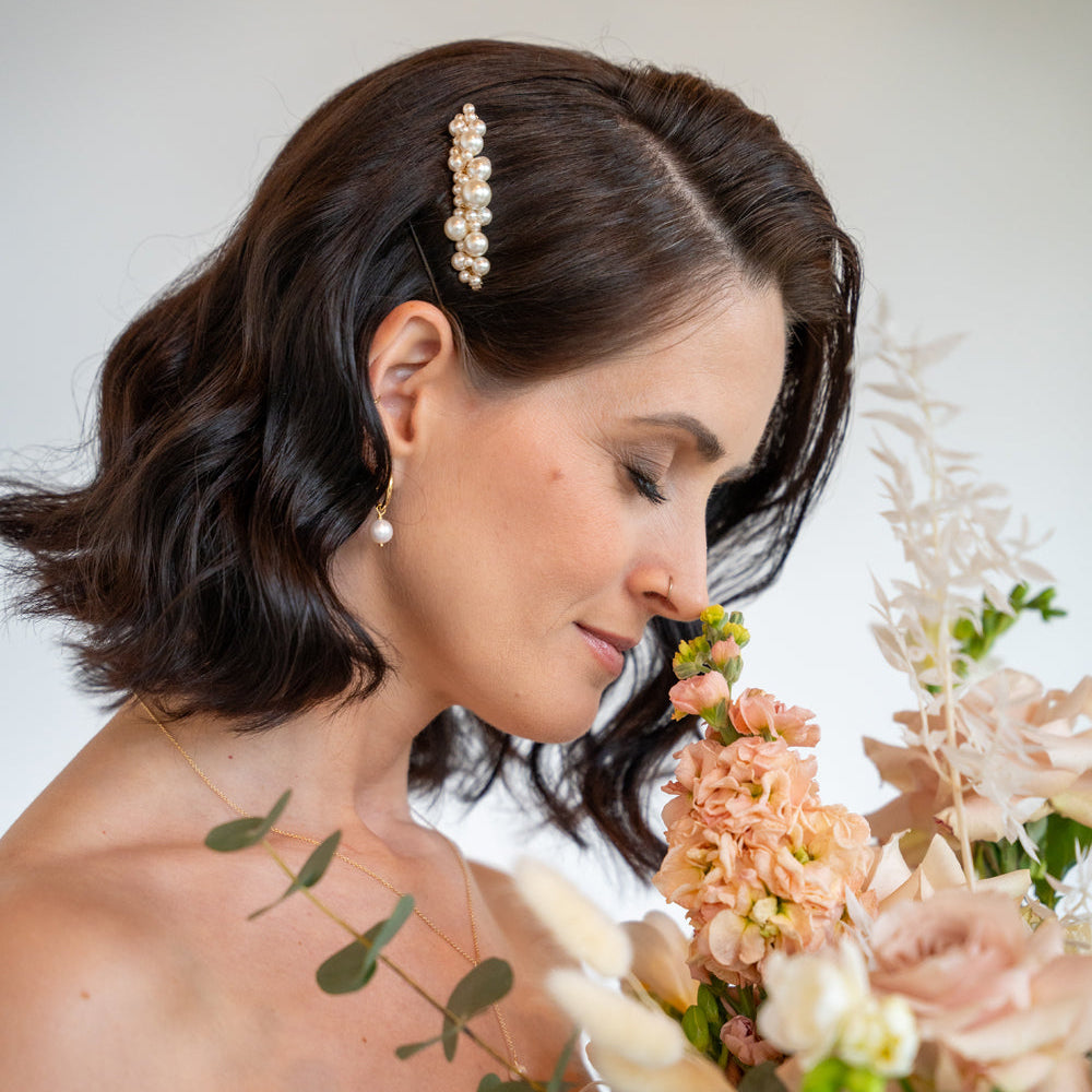 Wilma | Haarschmuck Hochzeit - Haarkamm mit Perlen