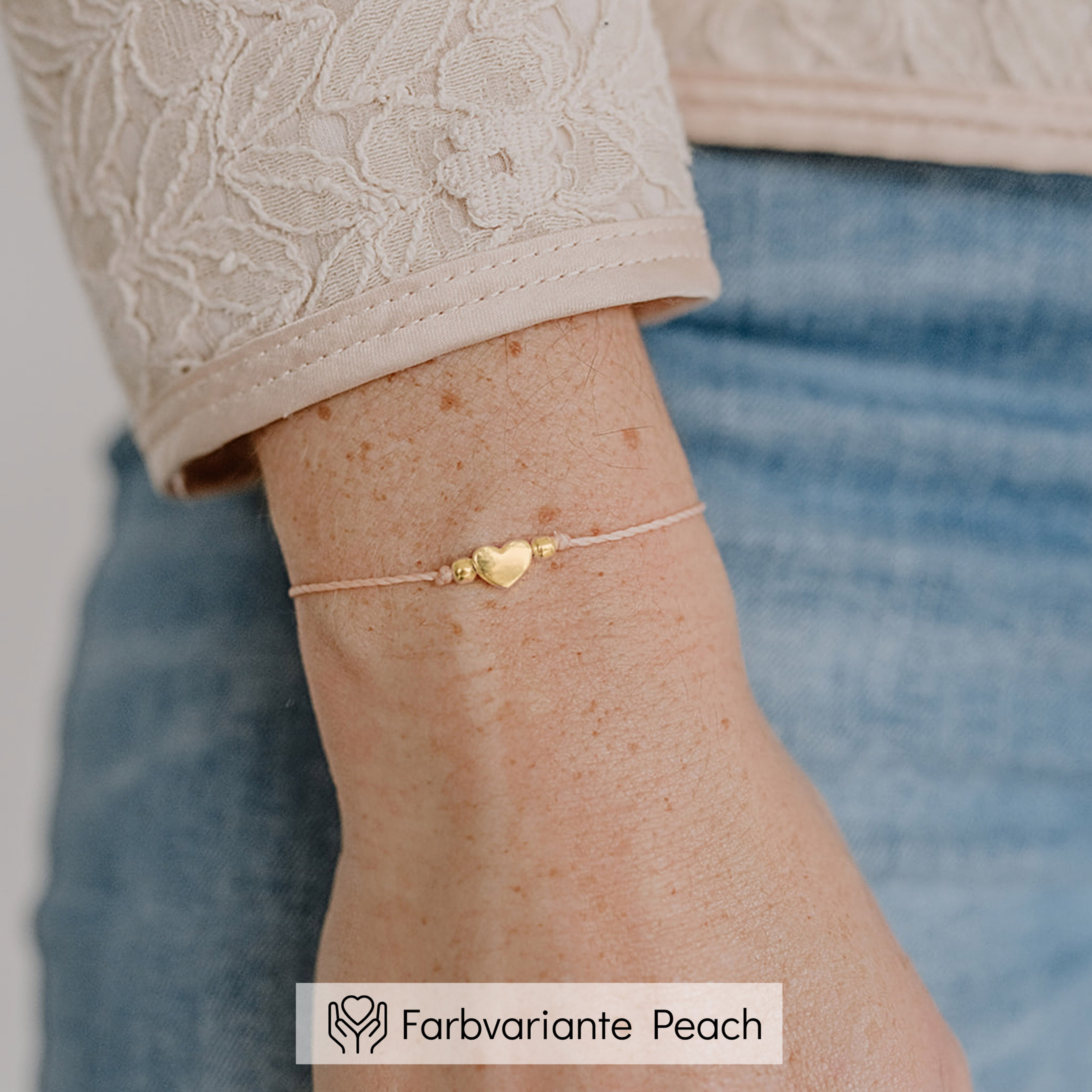 Armband für Trauzeugin | Trauzeugin fragen - peach
