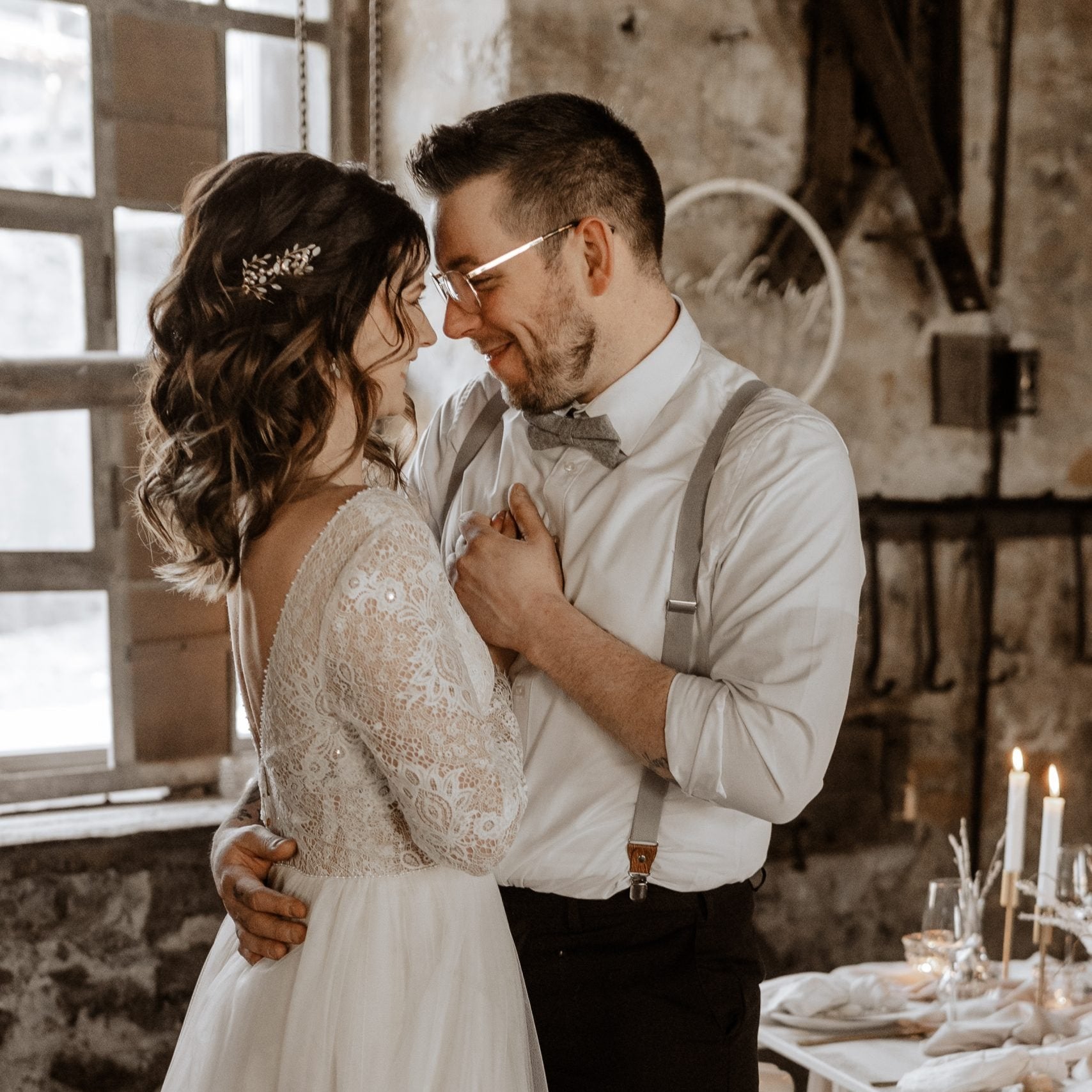 Gretchen | Haarschmuck Hochzeit, Haarnadeln mit Blättern und Perlen